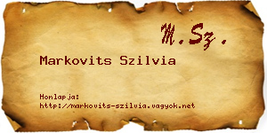 Markovits Szilvia névjegykártya